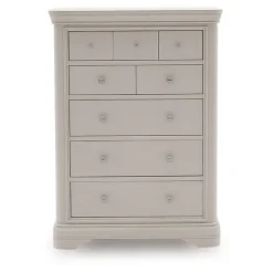 Best Mabel Taupe 8 Drawer Tall Chest Chest Of Drawers