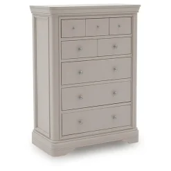 Best Mabel Taupe 8 Drawer Tall Chest Chest Of Drawers