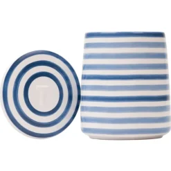 Best At Home Blue Tea Canister Food Storage