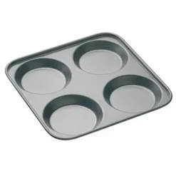 Best Masterclass Non Stick 4 Hole Yorkshire Pudding Pan Baking