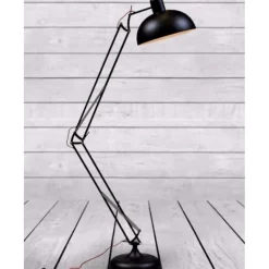 Outlet Matt Black Extra Large Classic Desk Style Floor Lamp Floor Lamps