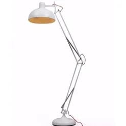 Online Matt White Extra Large Classic Desk Style Floor Lamp Floor Lamps