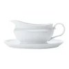 New White Basics 550ml Gravy Boat & Saucer Serveware