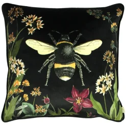 Best Midnight Garden Bee Cushion Black Cushions