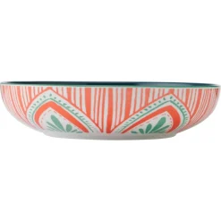 Outlet Folk Pattern Pasta Bowl Dinnerware