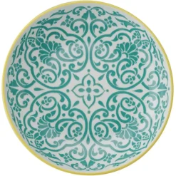 Outlet Yellow & Blue Geometric Pasta Bowl Dinnerware