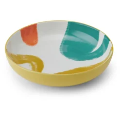 Sale Yellow Abstract Pasta Bowl Dinnerware