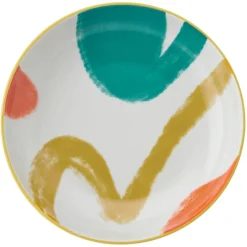 Sale Yellow Abstract Pasta Bowl Dinnerware