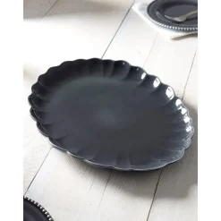 Discount Bobble Grey Scalloped Platter Serveware
