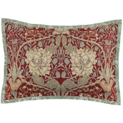 Fashion Honeysuckle & Tulip Duvet Cover Set Red and Gold Duvet Covers