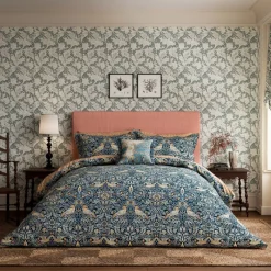 Best Morris x Emery Walker Bird Webb's Blue Duvet Cover Set Duvet Covers