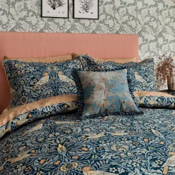 Best Morris x Emery Walker Bird Webb's Blue Duvet Cover Set Duvet Covers