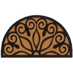 New My Mat Coir Half Moon Scroll 45x75cm Outdoor Rugs