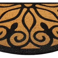 New My Mat Coir Half Moon Scroll 45x75cm Outdoor Rugs