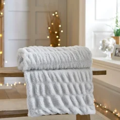 New New Hampshire Silver Faux Fur Throw Throws | Blankets, Throws & Bedspreads