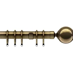 Hot Nicola Antique Brass 28mm Curtain Pole Set Curtains