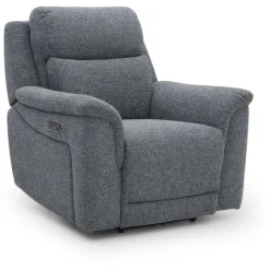 Discount Noah Power Recliner Chair in Milan Anthracite Recliner Chairs