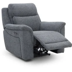 Discount Noah Power Recliner Chair in Milan Anthracite Recliner Chairs