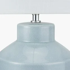 New Nora Duck Egg Blue Crackle Effect Table Lamp Table Lamps