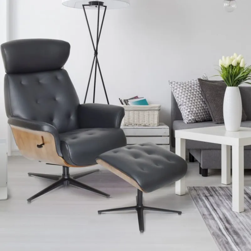 Best Nordic Swivel Recliner Chair & Stool Set Swivel Chairs | Recliner Chairs