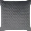 Hot Epsom Steel Quilted Velvet Cushion Cushions