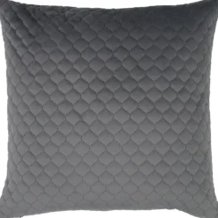 Hot Epsom Steel Quilted Velvet Cushion Cushions