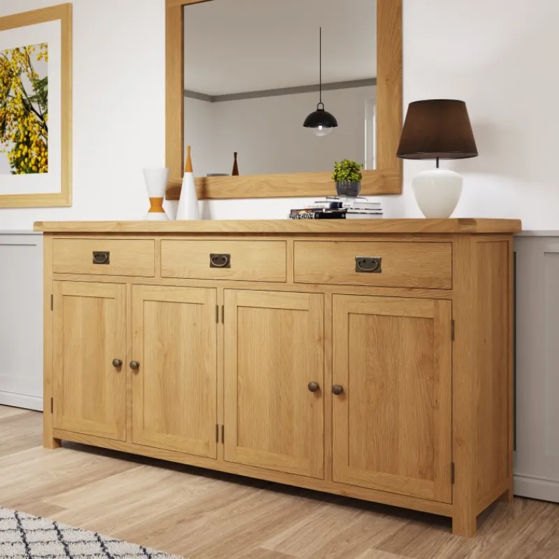 Hot Norfolk Oak 4 Door Sideboard Sideboards | Sideboards