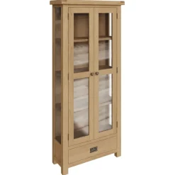 Clearance Norfolk Oak Display Cabinet Display Cabinets | Display Cabinets