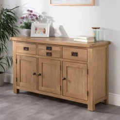 Online Norfolk Oak Editions 3 Door 3 Drawer Sideboard Sideboards | Sideboards