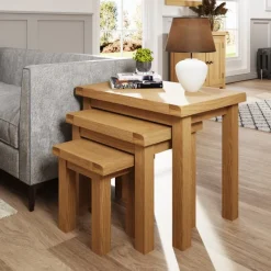 Best Norfolk Oak Nest of 3 Tables Nest Of Tables