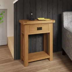 Outlet Norfolk Oak Telephone Table Console Tables | Console Tables