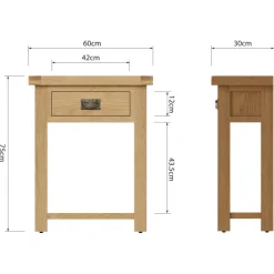 Outlet Norfolk Oak Telephone Table Console Tables | Console Tables