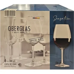 Outlet Copas 800cc Set of 6 Extra Large Wine Glasses Glassware