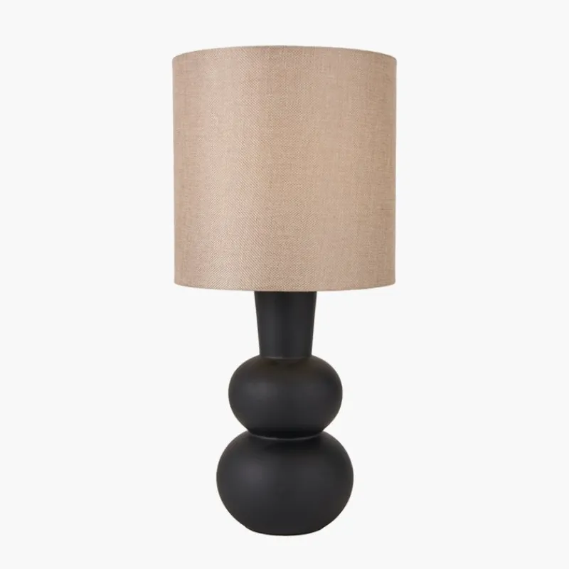 Fashion Aaliyah Black Curved Bottle Table Lamp Table Lamps