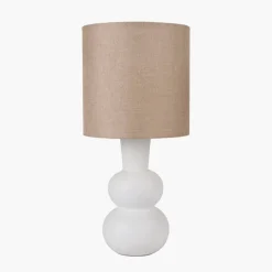 Outlet Aaliyah White Curved Bottle Table Lamp Table Lamps