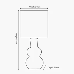 Outlet Aaliyah White Curved Bottle Table Lamp Table Lamps
