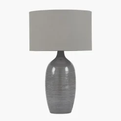 Discount Abbie Etched Graphite Ceramic Table Lamp Table Lamps