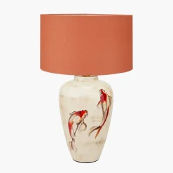 Best Emerayn Koi Nat Ceramic Table Lamp & Henry Shade Table Lamps