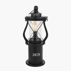 Hot Gibson Black Wood Lantern Table Lamp Table Lamps