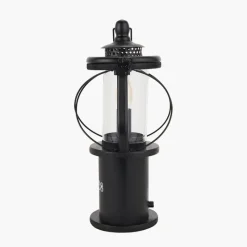 Hot Gibson Black Wood Lantern Table Lamp Table Lamps