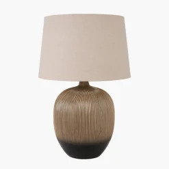 New Greta Black Textured Ceramic Table Lamp Table Lamps