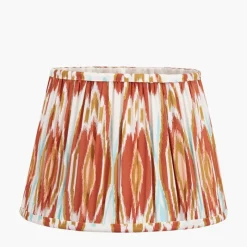 Best Izara Cinnamon Ikat Mushroom Pleat Tapered Shade Lamp Shades