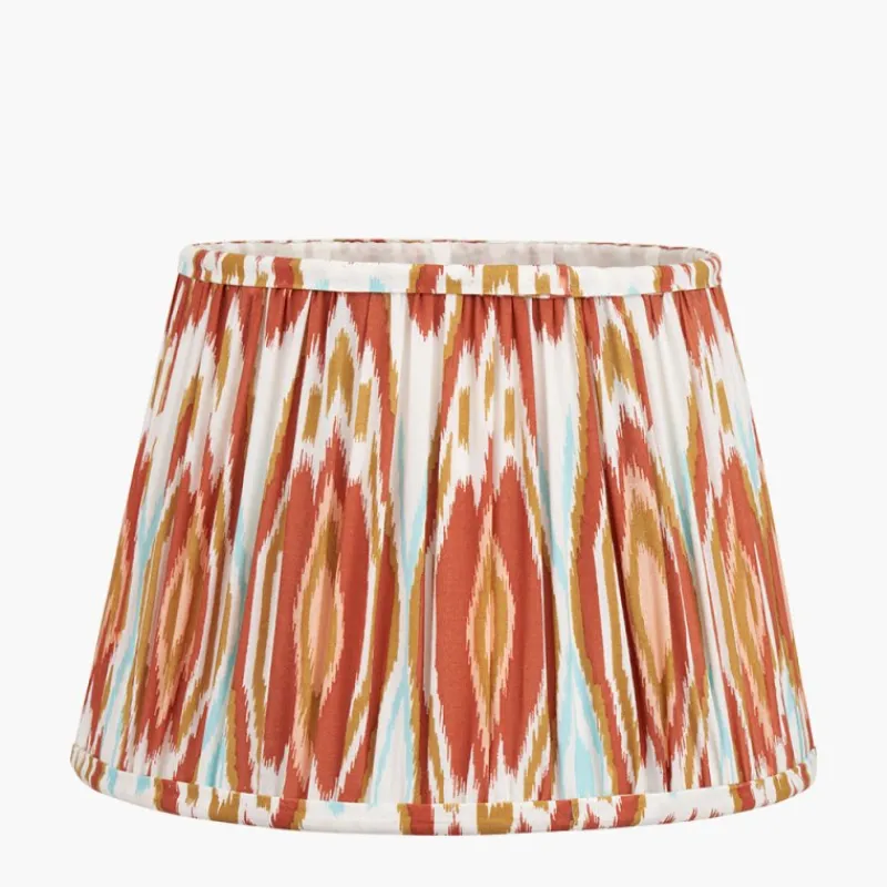Best Izara Cinnamon Ikat Mushroom Pleat Tapered Shade Lamp Shades