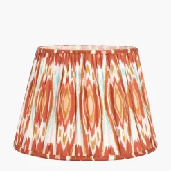 Best Izara Cinnamon Ikat Mushroom Pleat Tapered Shade Lamp Shades