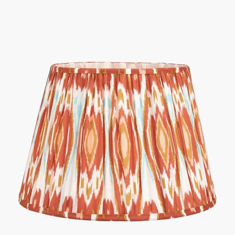 Best Izara Cinnamon Ikat Mushroom Pleat Tapered Shade Lamp Shades
