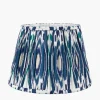 Best Izara Ocean Blue Ikat Mushroom Pleat Tapered Shade Lamp Shades