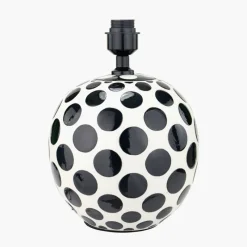 Clearance Larisa Black Polka Dot Ceramic Table Lamp Base Table Lamps