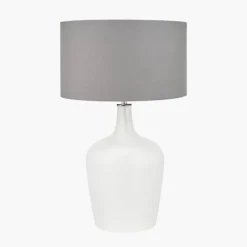 Hot Tamsin Frosted White Glass Table Lamp Table Lamps