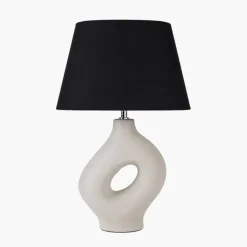 Clearance Ulla Monochrome Organic Ceramic Table Lamp Table Lamps