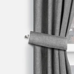 Discount Pair of Palma Silver Tie Back Hooks Curtains